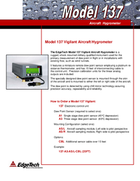Thumbnail of document Data Sheet - 137 Vigilant Aircraft Hygrometer